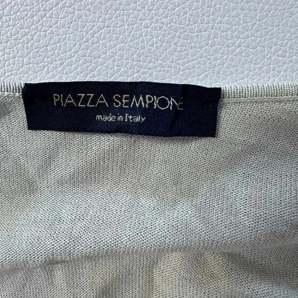 Piazza Sempione Light Cream Cardigan Made in Italy - Picture 6 of 6